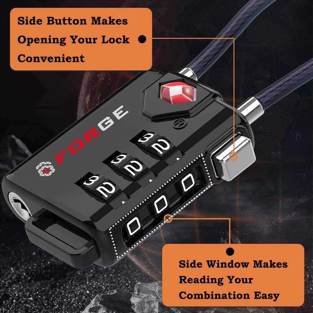 Forge TSA Approved Cable Luggage Locks - Image 3