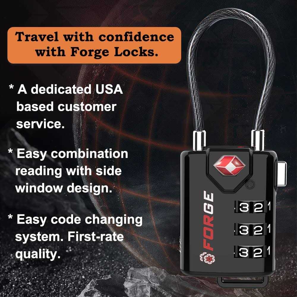 Forge TSA Approved Cable Luggage Locks - Image 5